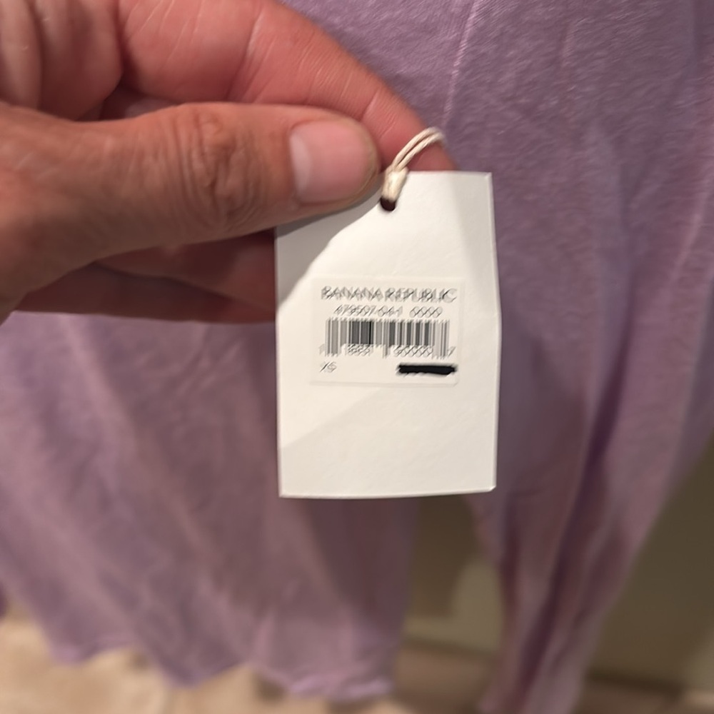 NWT Banana Republic Lilac Long Sleeve silky top - Picture 5 of 10